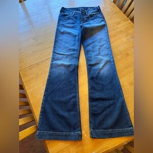 SilverDark Blue Flare Jeans